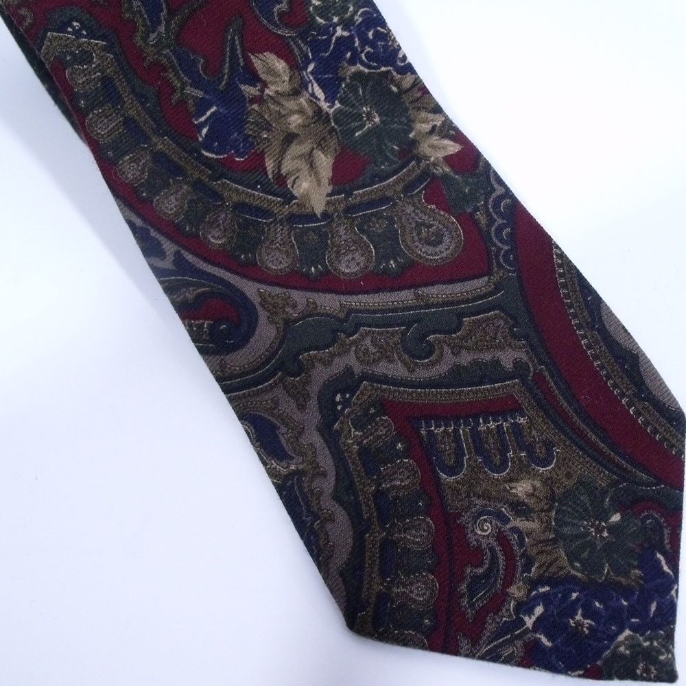 Liberty Of London Floral Pattern Wool Tie
